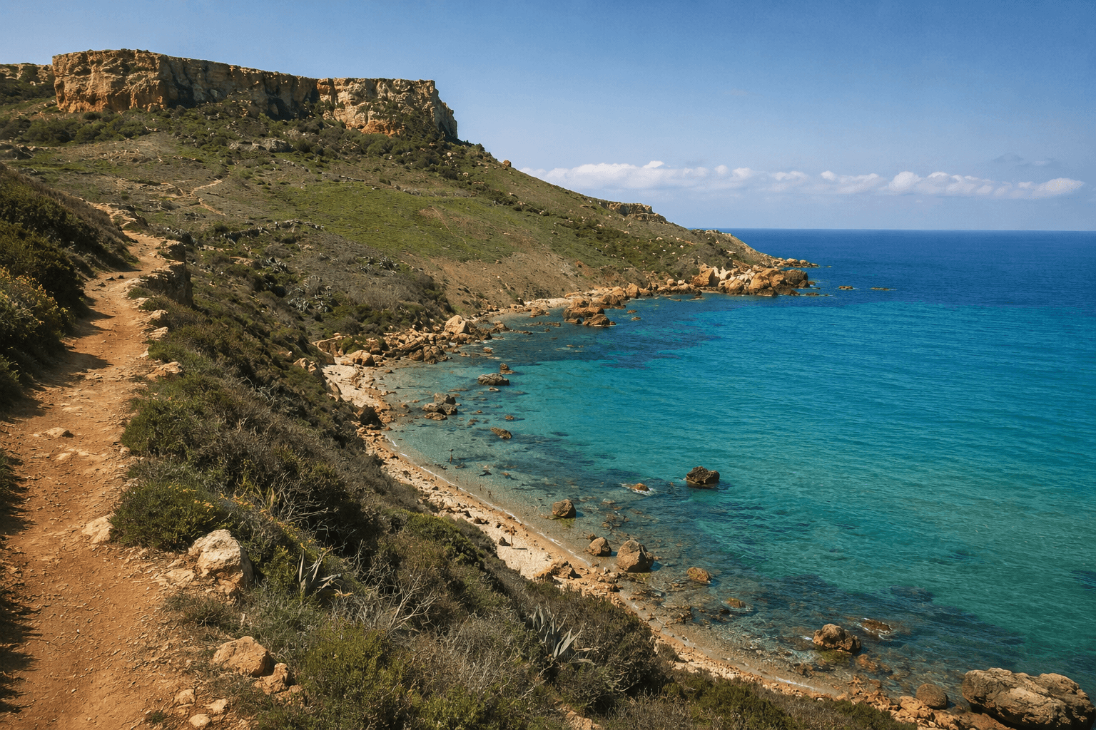San Blas Bay, Gozo: A Quiet Red Sand Beach with a Steeper Path