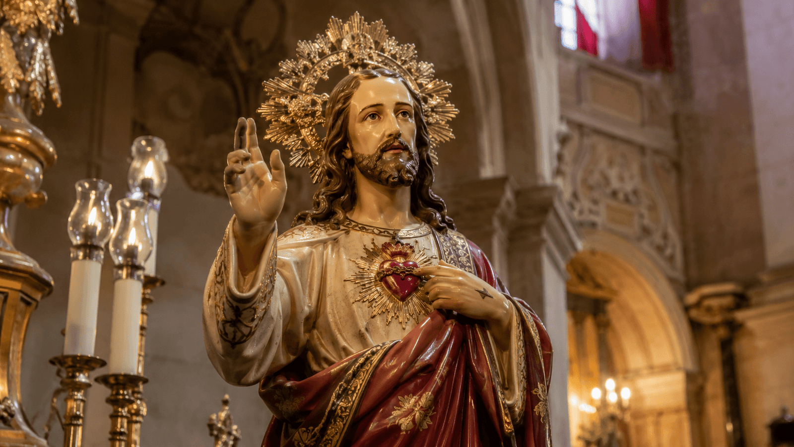 Sacred Heart of Jesus statue during the Fontana Feast 2026 in Gozo