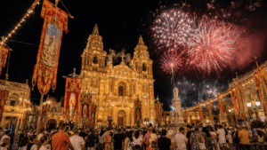 Basilica of Saint Peter and Saint Paul during the Nadur Festa 2026 in Gozo